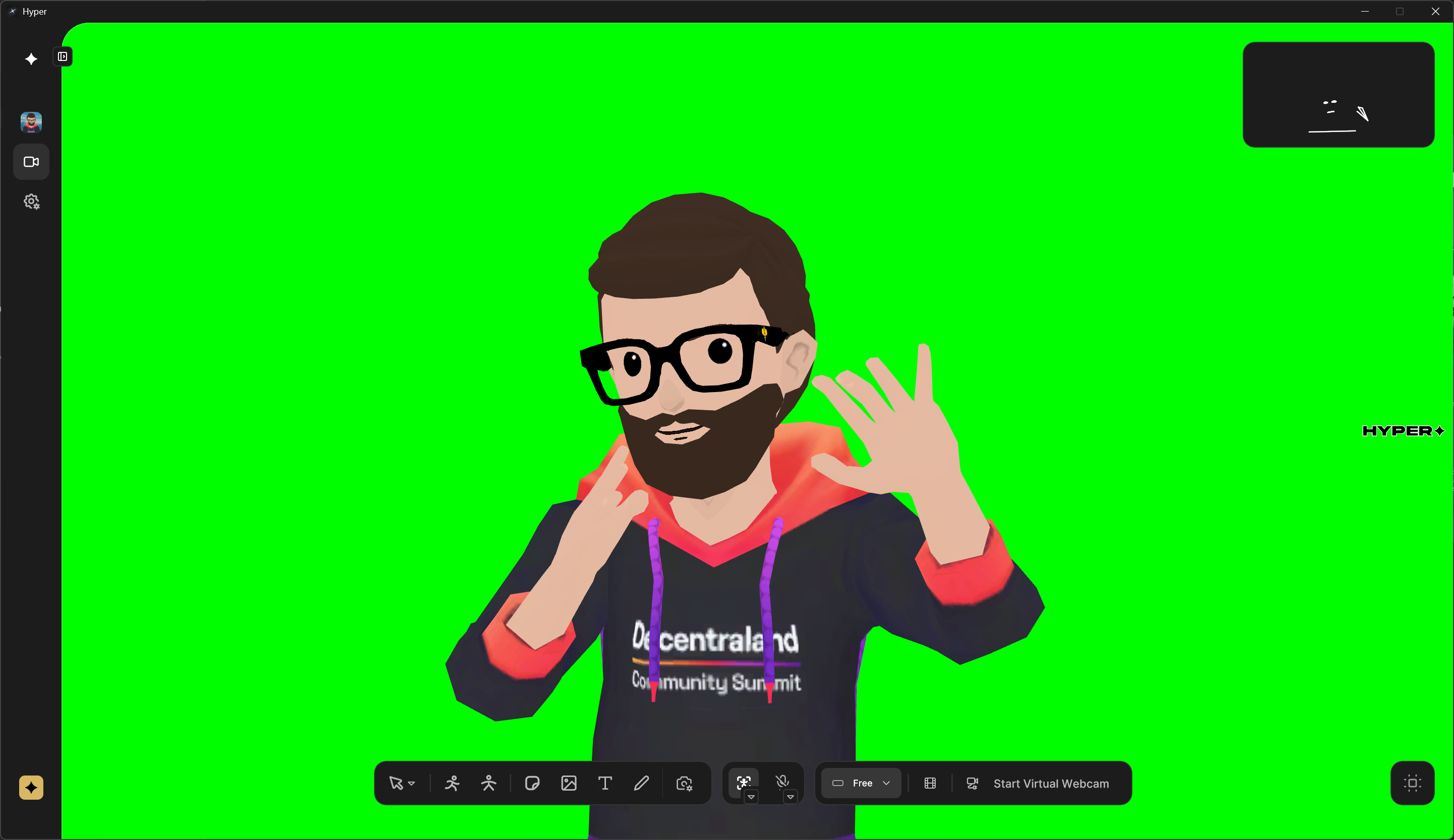 Screenshot of a competing VTubing app praised for its user-friendly UI